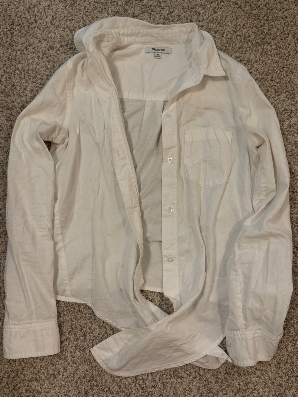 Madewell Cream Button-Down Shirt